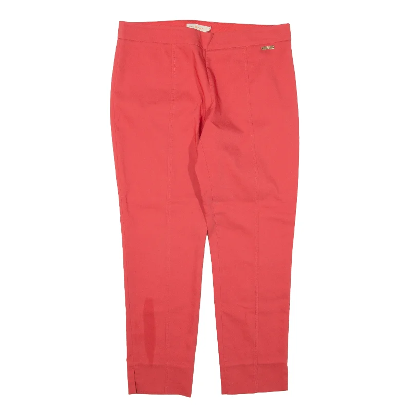 TORY BURCH Trousers Pink Slim Tapered Womens W34 L27 Trousers Silk Elegant