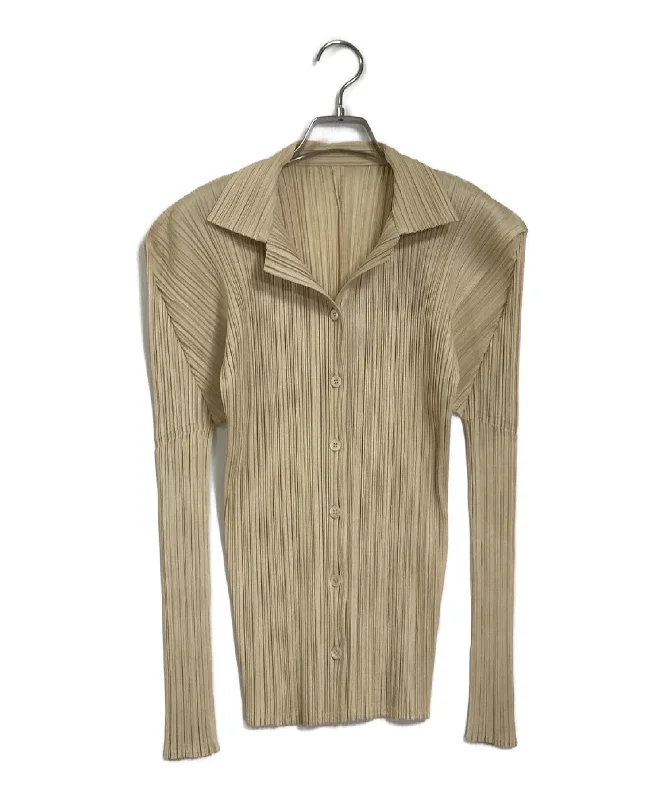 [Pre-owned] PLEATS PLEASE Pleated cardigan PP05-JJ001 PP05-JJ001 Plaid Cardigan Polka Dot Checkered