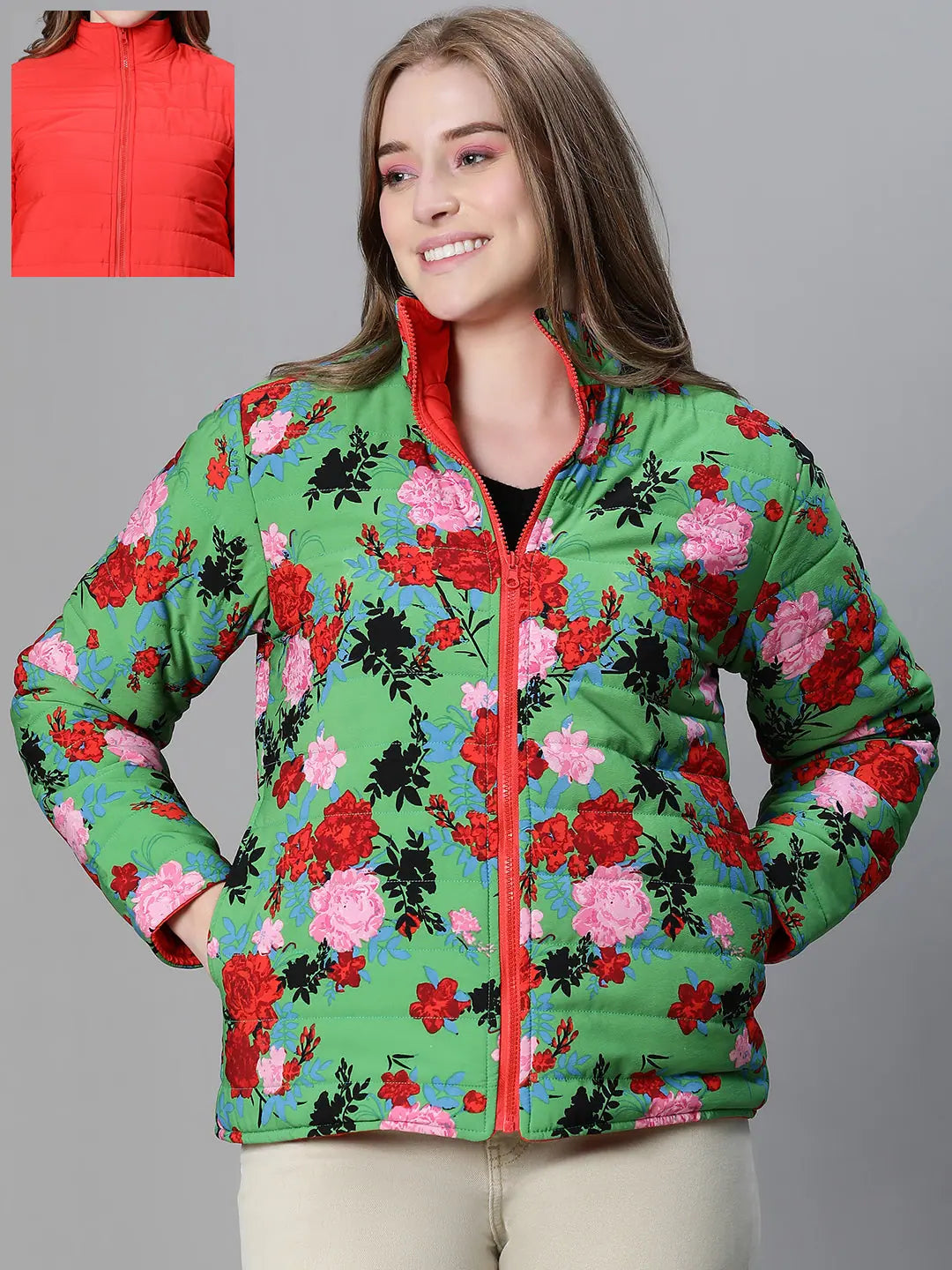 Women Printed Standard Green Full Sleeve Jacket Notch Collar Jacket Peter Pan Collar Jacket Cowl Neck Jacket Women Printed Standard Green Full Sleeve Jacket Notch Collar Jacket Peter Pan Collar Jacket Cowl Neck Jacket