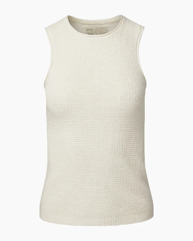 Linen Knit Tank striped tank top