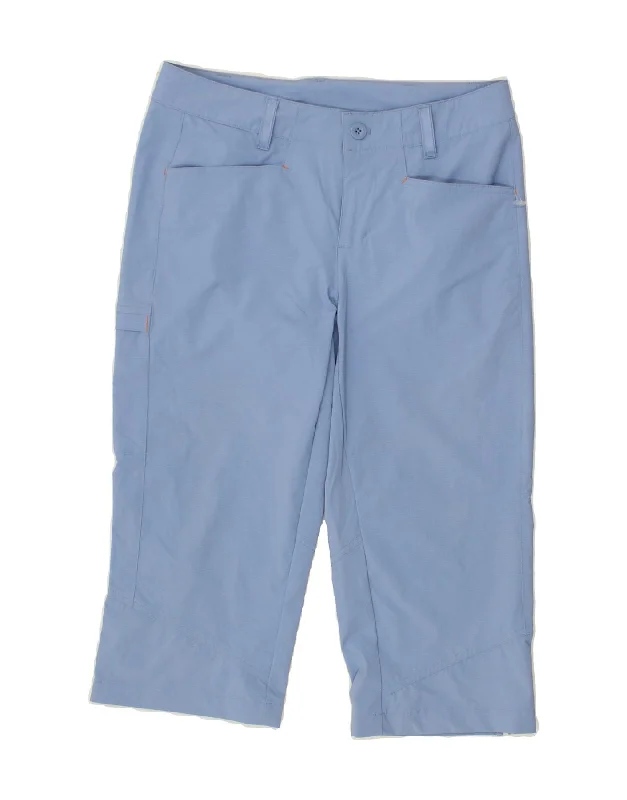 ORVIS Womens Cargo Capri Trousers US 6 Medium W32 L19  Blue Nylon Skinny Trousers Denim Stretchy