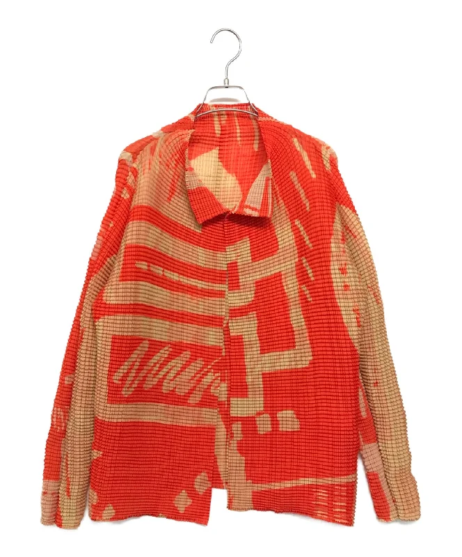 [Pre-owned] ISSEY MIYAKE pleated cardigan IM03FJ158 Boat Neck Shawl Collar Notched Collar