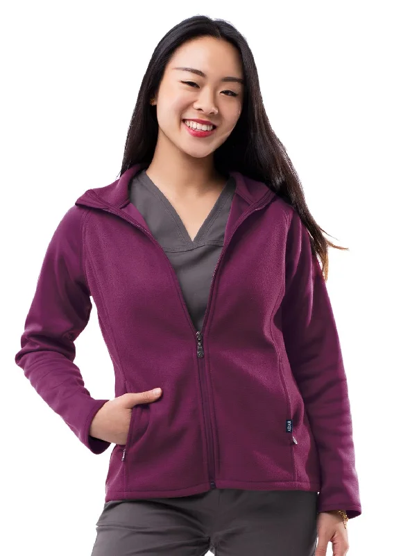 Performance Full Zip Bonded Fleece Jacket by Adar XXS-3XL / Wine Cotton Jacket Linen Jacket Terry Jacket Performance Full Zip Bonded Fleece Jacket by Adar XXS-3XL / Wine Cotton Jacket Linen Jacket Terry Jacket