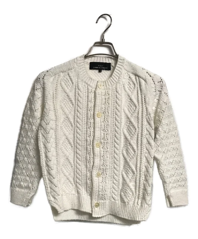 [Pre-owned] tricot COMME des GARCONS Cotton and Ester Aran Pattern Cardigan TG-N005-AD2020 Fleece Fabric Down Fabric Feather Fabric