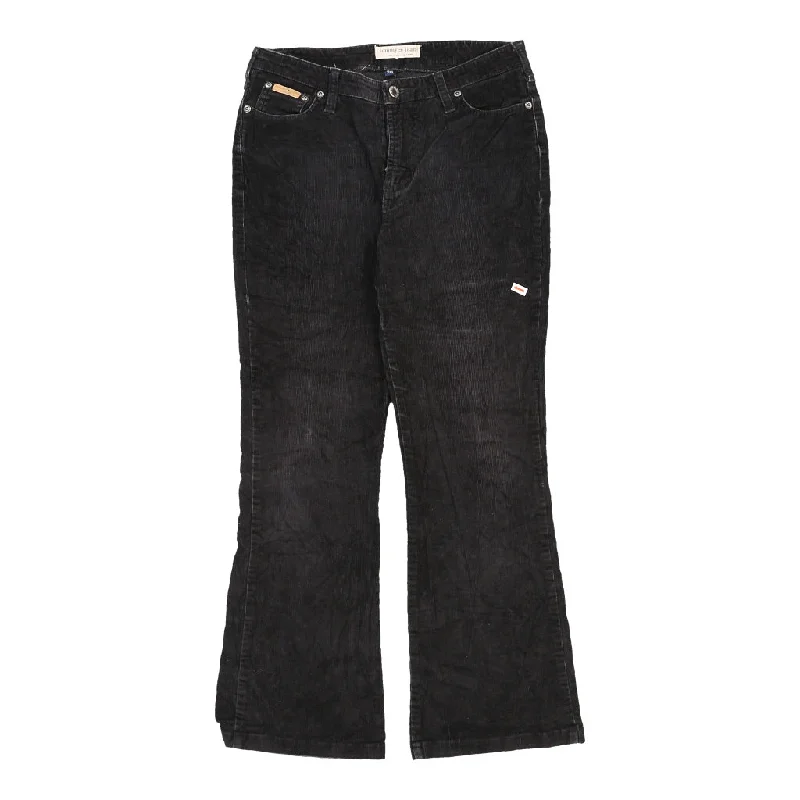Tommy Hilfiger Boot Cut Cord Trousers - 29W UK 8 Black Cotton Trousers Leisure Comfortable Tommy Hilfiger Boot Cut Cord Trousers - 29W UK 8 Black Cotton Trousers Leisure Comfortable