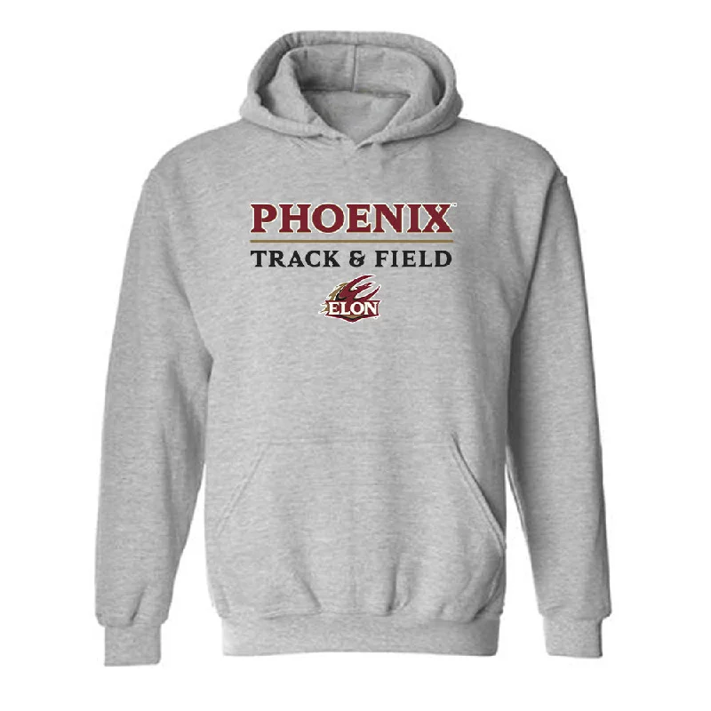 Elon - NCAA Women's Track & Field : Meghan Wilcox - Classic Shersey Hooded Sweatshirt Hoodie with Snap Buttons Easy Quick