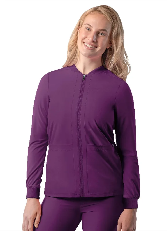 Addition Women's Bomber Zipped Jacket by Adar XXS-3XL / EGGPLANT Rayon Jacket Velvet Jacket Corduroy Jacket