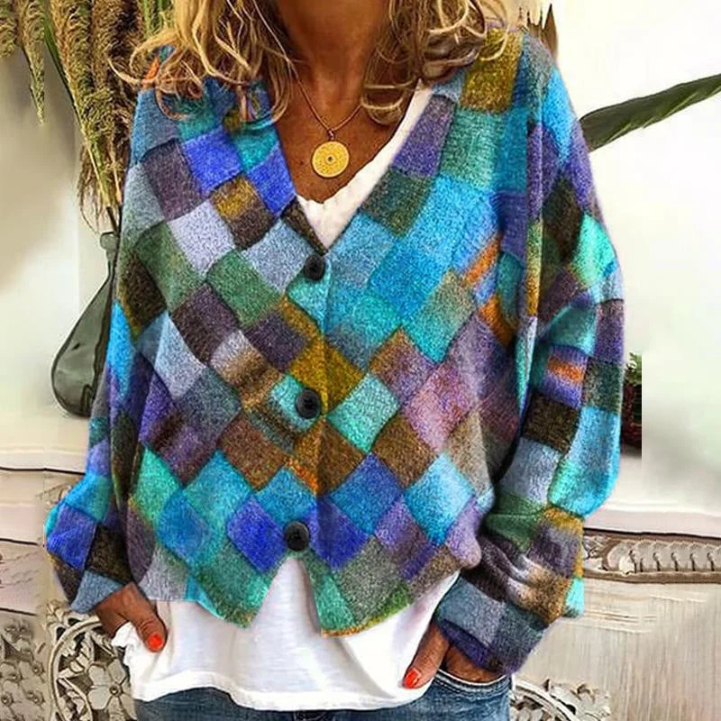Sheena® | Stylish cardigan with buttons Bright Pastel Dark