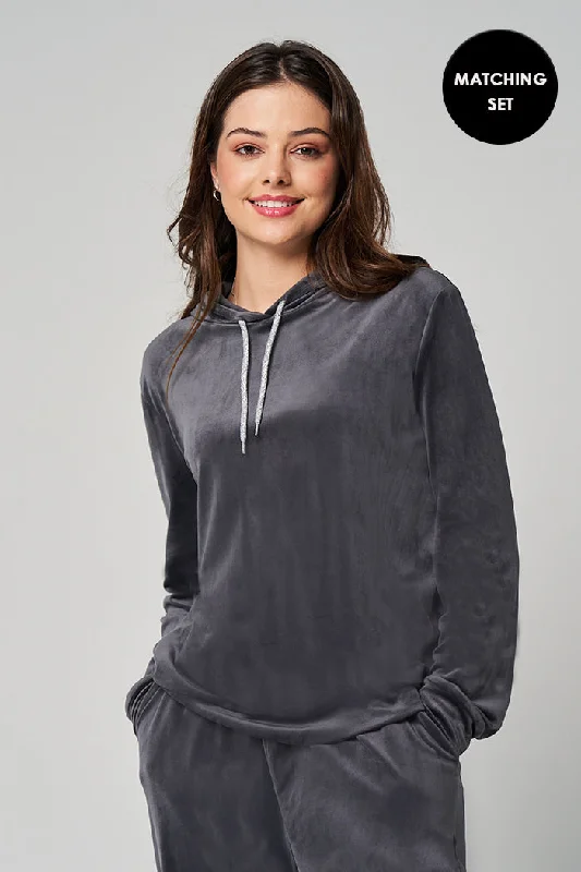 Velvet Hoodie Hoodie with Turtle Neck Cozy Winter