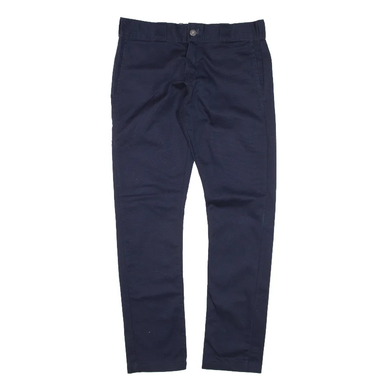 DICKIES Trousers Blue Slim Skinny Womens W30 L30 Trousers Capri Summer