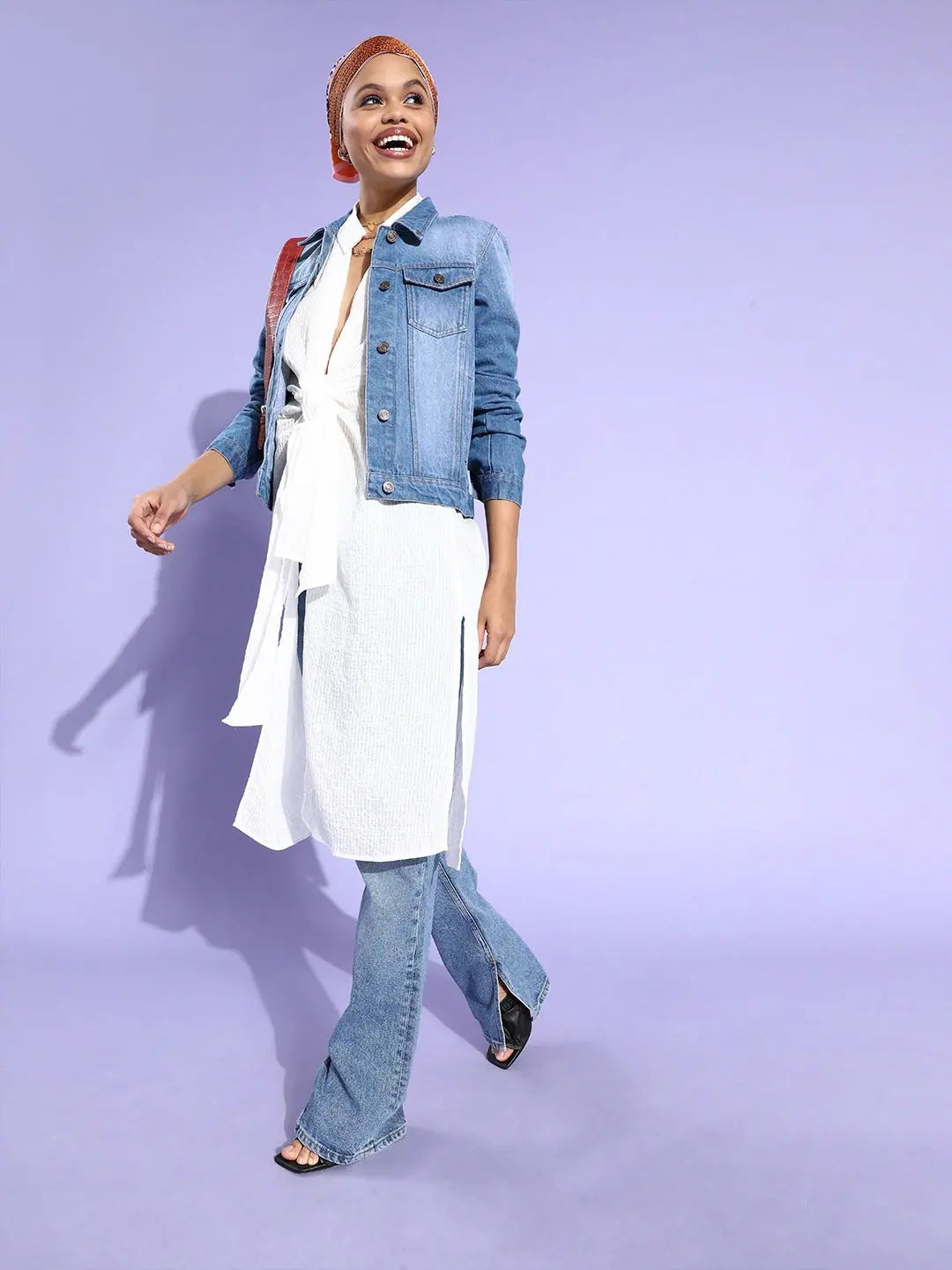 Women Solid Blue Collared Neck Full Sleeve Jacket Belted Jacket Elasticated Jacket Padded Jacket Women Solid Blue Collared Neck Full Sleeve Jacket Belted Jacket Elasticated Jacket Padded Jacket