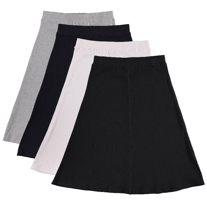 Women's Ribbed A-Line Skirt denim skirt durable