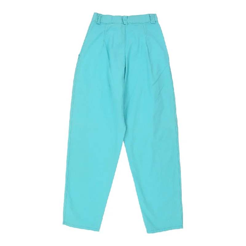 Vagabond Trousers - 24W UK 6 Blue Cotton Trousers fashionable chic
