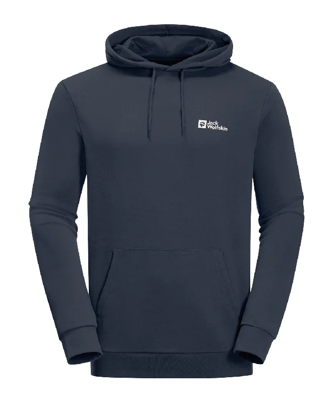 Night Blue - Organic hoodie  (NL) Hoodie with Hem Embroidery Detailed Premium