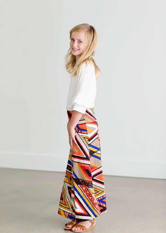 Rhythmic Multi Color Maxi Skirt - FINAL SALE button skirt front