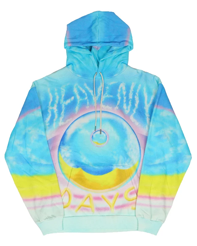 "Heavenly Days" Printed Hoodie Hoodie with Neon Bright Vibrant