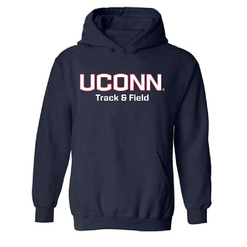 UConn - NCAA Women's Track & Field : Sarah Claflin - Classic Shersey Hooded Sweatshirt Hoodie with Hem Ribbing Snug Secure