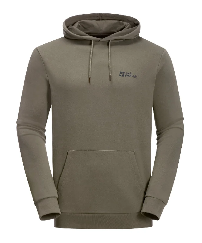 Dusty Olive - Organic hoodie  (NL) Hoodie with Hem Applique Textured Unique
