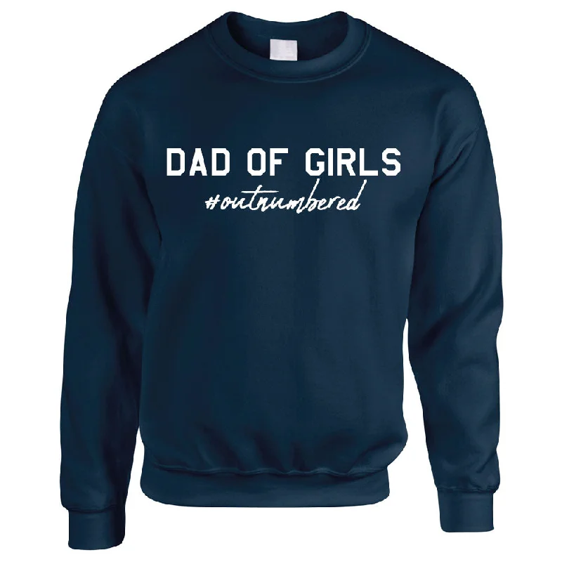 Dad Of Girls Outnumbered Sweatshirt (MRK X) Hoodie with Mesh Breathable Sporty