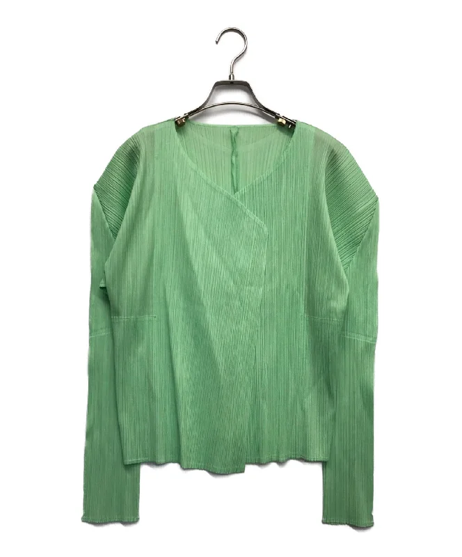 [Pre-owned] PLEATS PLEASE Pleated Cardigan Cardigans PP51-JD623 Boxy Cardigan Fitted Cardigan A-Line