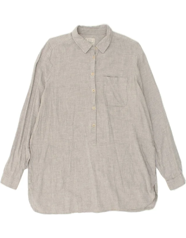 FAT FACE Womens Pullover Shirt UK 12 Medium  Grey Cotton Slouchy Comfort Pullover