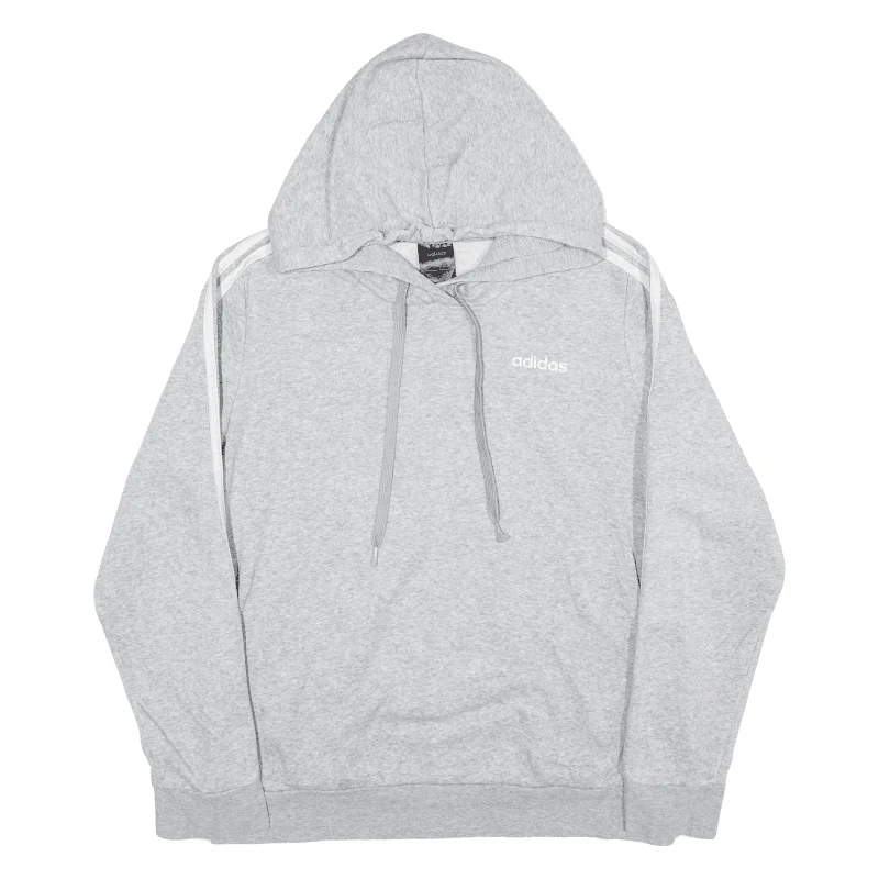 ADIDAS Hoodie Grey Pullover Womens UK 12 One Shoulder Top