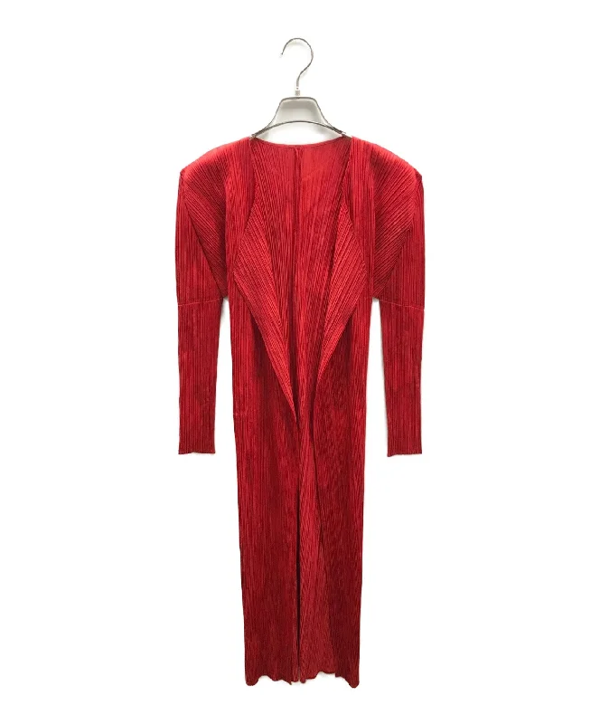 [Pre-owned] PLEATS PLEASE long cardigan PP63-JH117 Velvet Chenille Corduroy