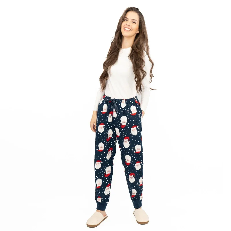 Old Navy Gap Womens Navy Santa Head Christmas Jogger Style Pyjama Bottoms Elasticated Waist Trousers Trousers fashionable chic Old Navy Gap Womens Navy Santa Head Christmas Jogger Style Pyjama Bottoms Elasticated Waist Trousers Trousers fashionable chic