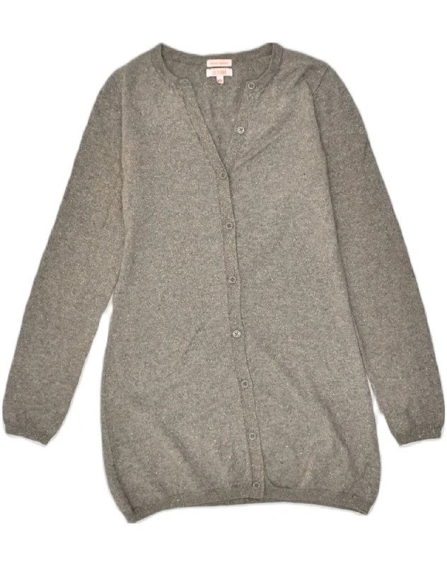 SUN68 Womens Cardigan Sweater UK 12 Medium Grey Cotton Wool Fabric Cashmere Fabric Tweed Fabric SUN68 Womens Cardigan Sweater UK 12 Medium Grey Cotton Wool Fabric Cashmere Fabric Tweed Fabric