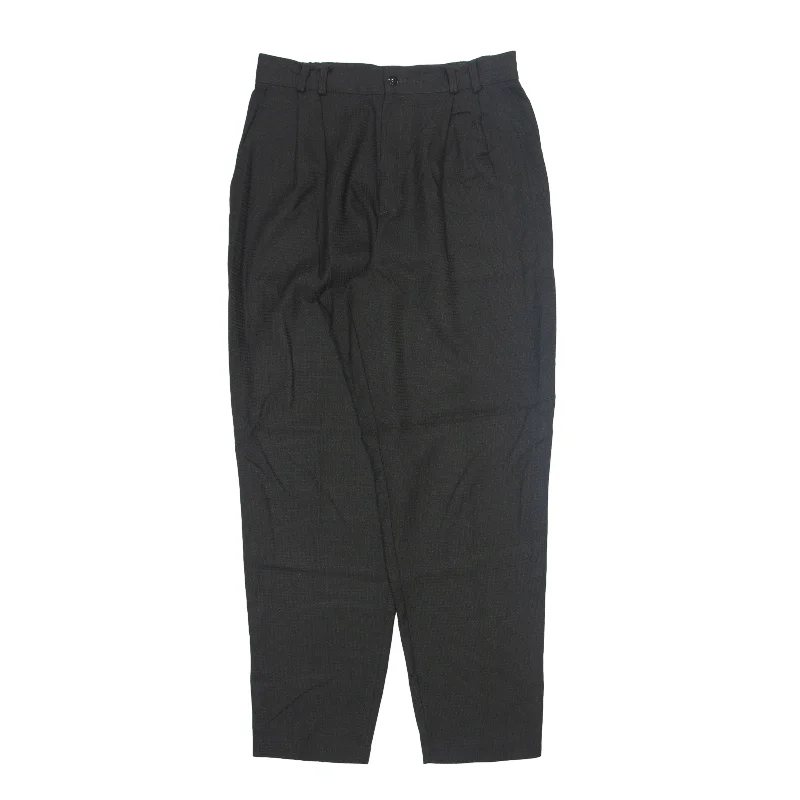 SAMANTHA Pleated Chino Trousers Black Relaxed Tapered Womens W30 L28 Trousers luxurious premium