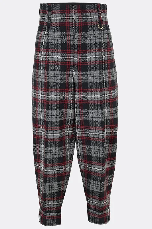 DILLINGER TROUSERS IN AULD LANG SYNE TARTAN (made to order) Trousers Solid Black