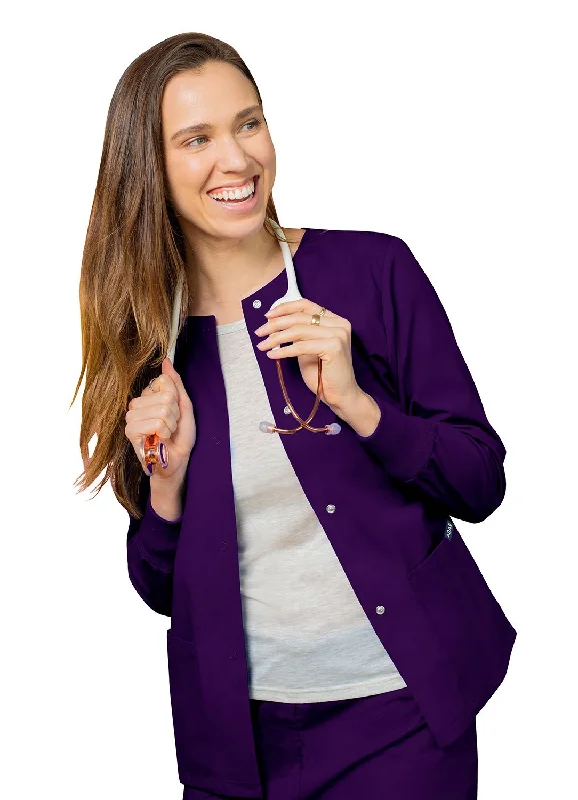 Workwear Scrubs Jacket by Adar XXS-5XL / Purple Faux Fur Jacket Real Fur Jacket Shearling Jacket