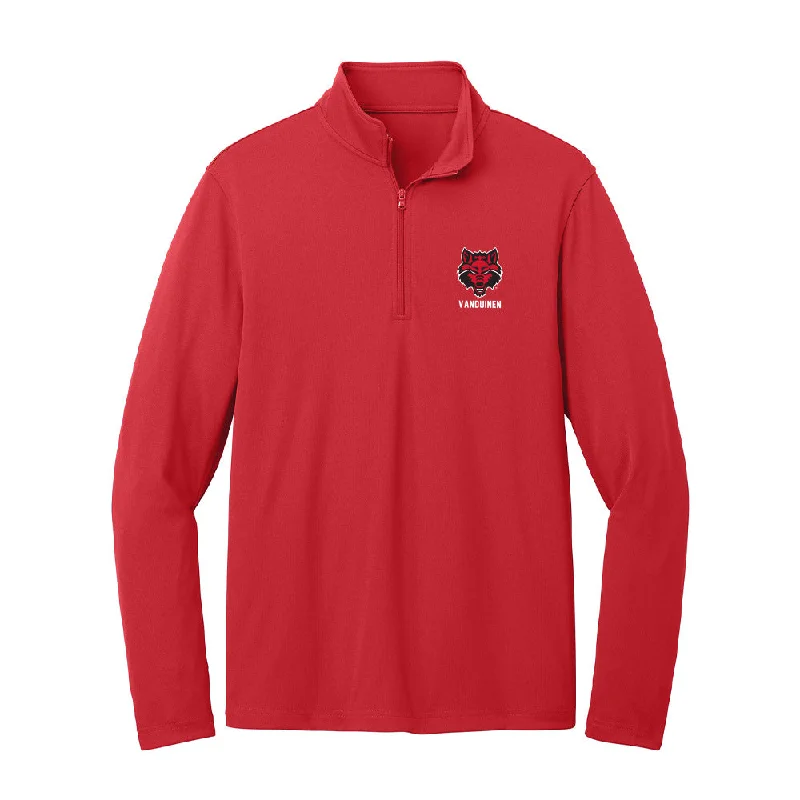 Arkansas State - NCAA Women's Bowling : Karli Vanduinen - Lightweight Quarter Zip Jacket Hooded Jacket Caped Jacket Shawl Collar Jacket