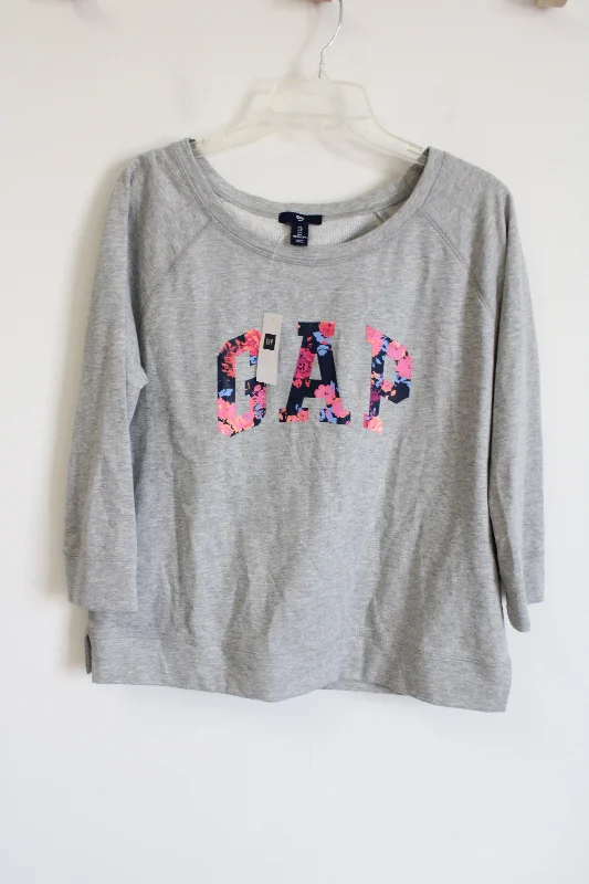 NEW Gap Gray Sweatshirt | L Hoodie with Tie-Dye Psychedelic Retro