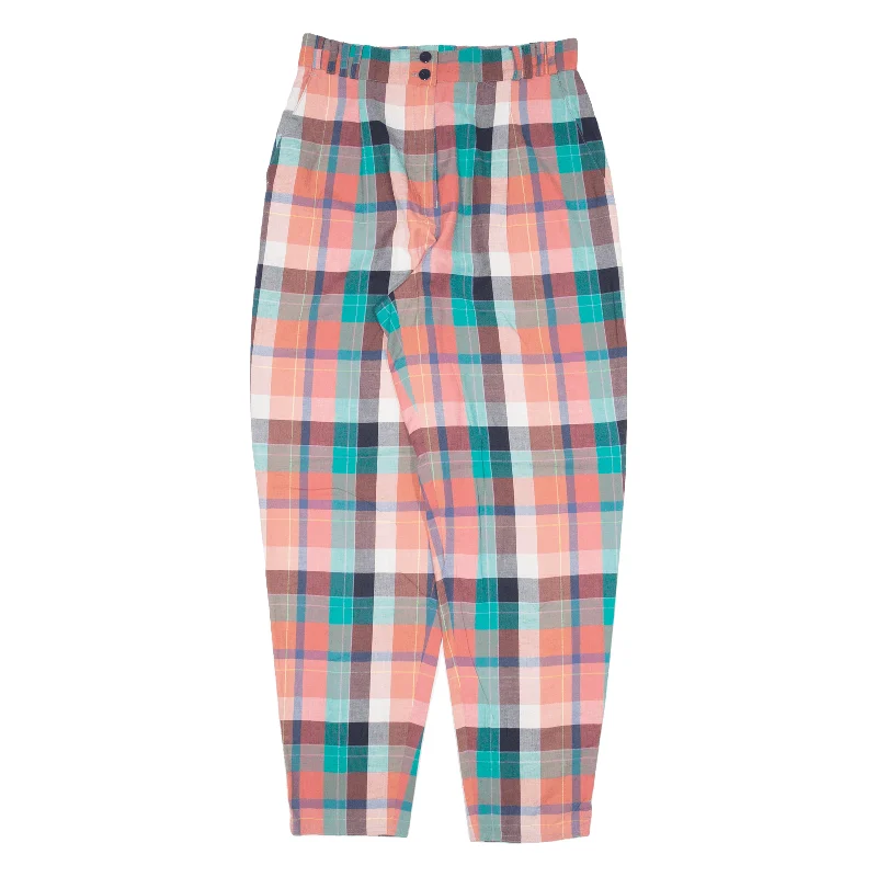 MCGREGOR Check Womens Trousers Pink Loose Tapered Linen W28 L29 Trousers Harem Relaxed Fit MCGREGOR Check Womens Trousers Pink Loose Tapered Linen W28 L29 Trousers Harem Relaxed Fit