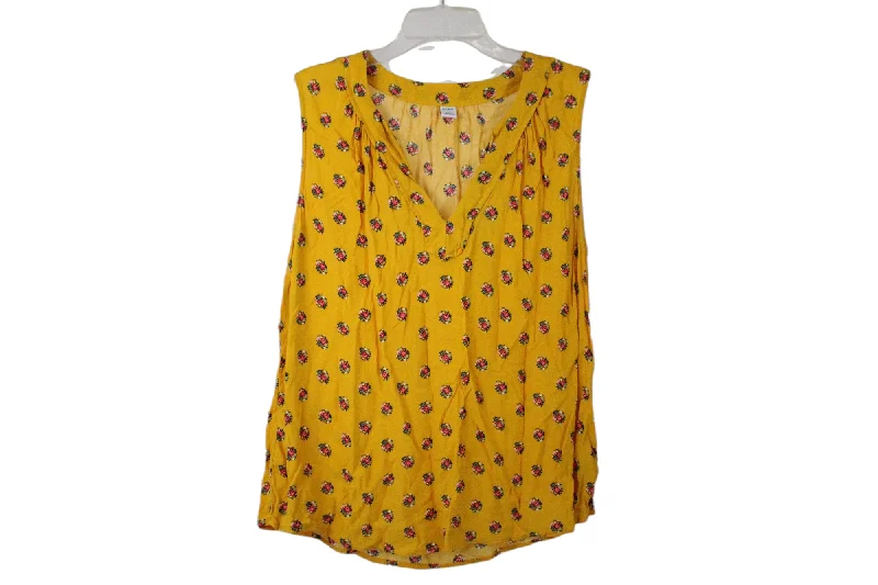 Old Navy Yellow Floral Tank | L breathable tank top