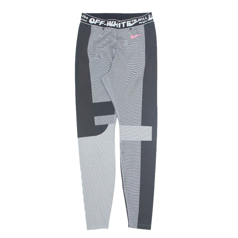 NIKE OFF WHITE Active wear Trousers Grey Slim Skinny Womens W26 L27 Trousers luxurious high-end