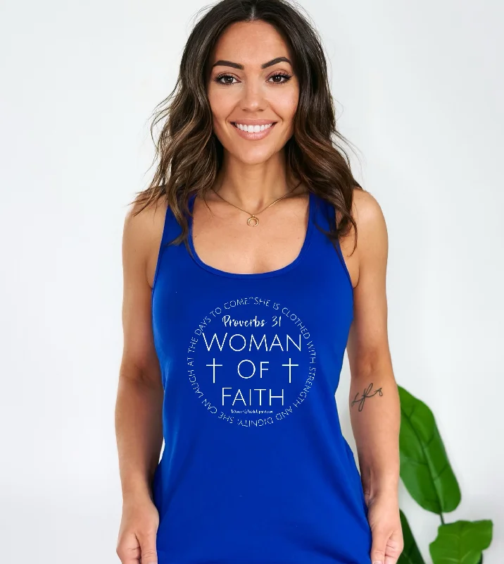 Women Of Faith Proverbs 31 Racerback Tank Top peach tank top