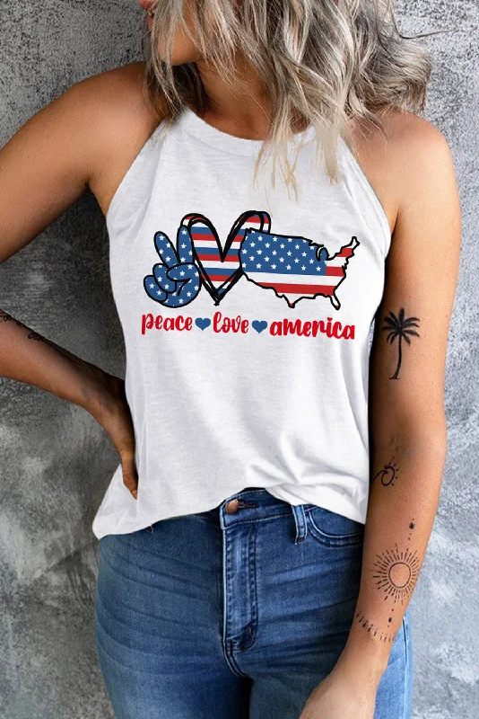 PEACE LOVE AMERICA Tank Top crossback tank top