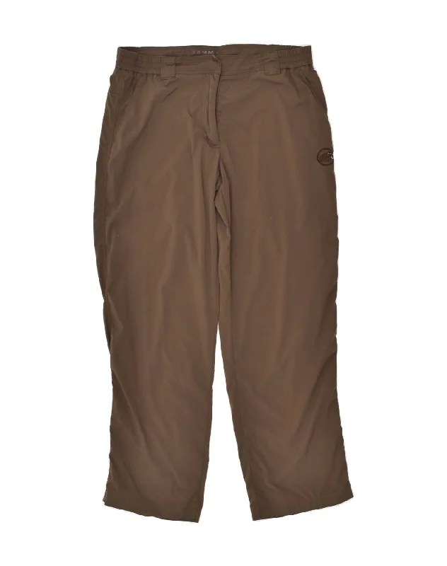 MAMMUT Womens Straight Chino Trousers EU 40 Medium W34 L29 Brown Nylon Trousers Versatile Stylish