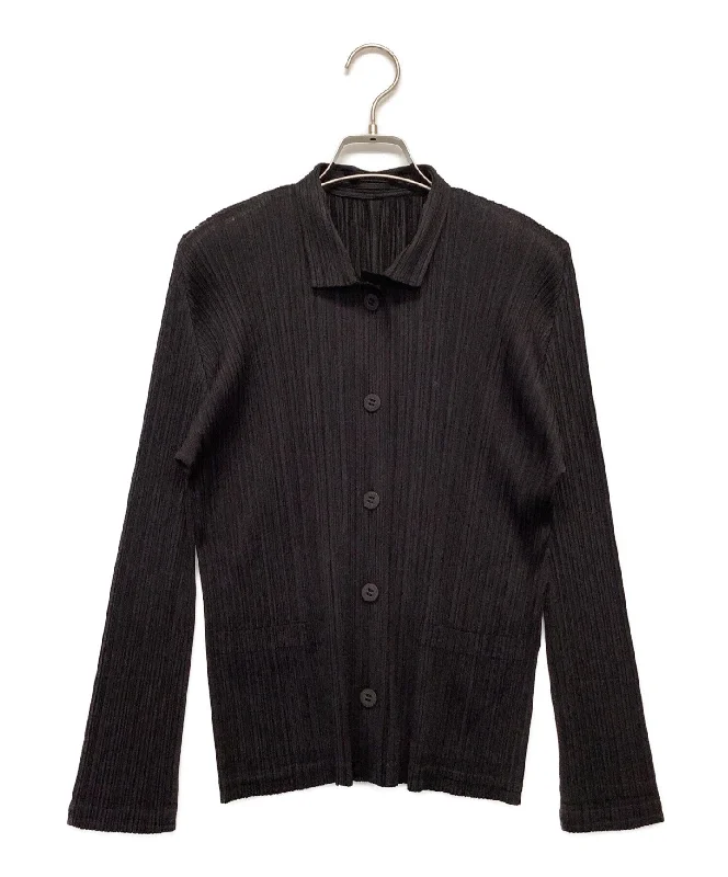[Pre-owned] PLEATS PLEASE pleated cardigan PP13-JD162 Iron Safe Non-Iron Wrinkle Free