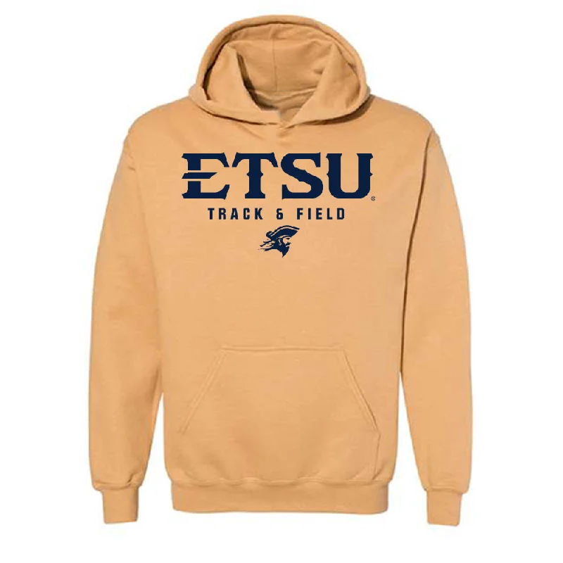 East Tennessee State - NCAA Women's Track & Field : Sydney Pierce - Classic Shersey Hooded Sweatshirt Hoodie with Front Slit Layering Stylish