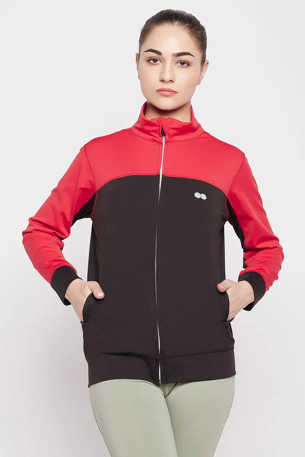 Women Solid Standard Black Jacket Zip Front Button Front Snap Front