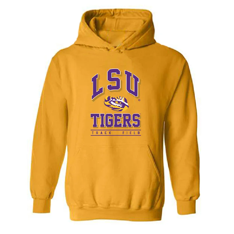 LSU - NCAA Women's Track & Field : Ella Onojuvwevwo - Classic Shersey Hooded Sweatshirt Hoodie with Button Classic Timeless