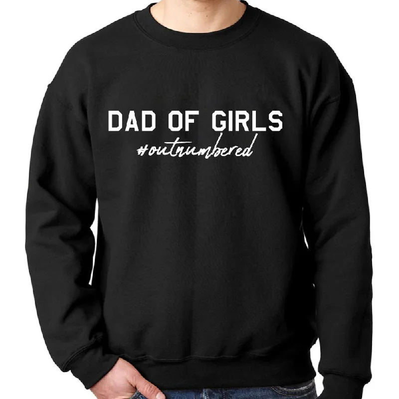 Dad Of Girls Outnumbered Sweatshirt (MRK X) Hoodie with Drawcord Adjustable Secure