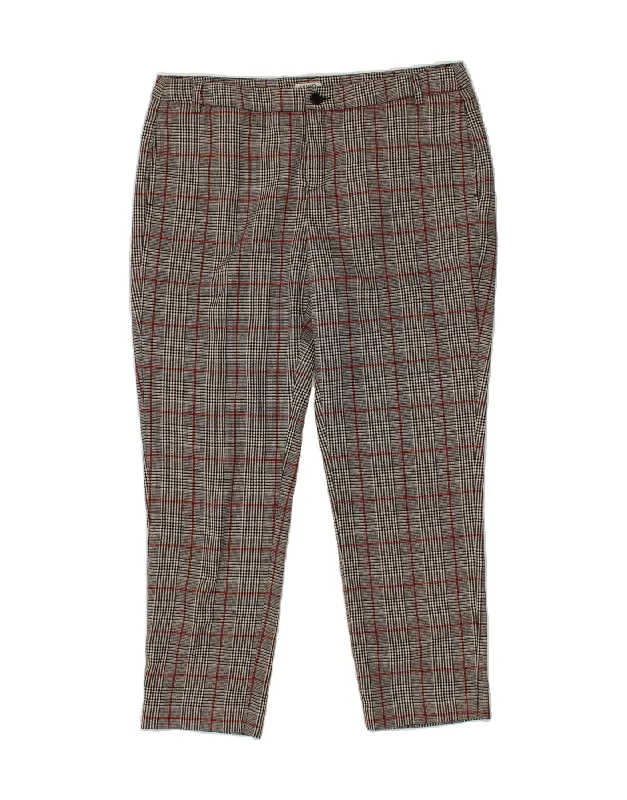 LIU JO Womens Slim Chino Trousers IT 48 XL W36 L26 Grey Check Acetate Trousers practical easy-care LIU JO Womens Slim Chino Trousers IT 48 XL W36 L26 Grey Check Acetate Trousers practical easy-care