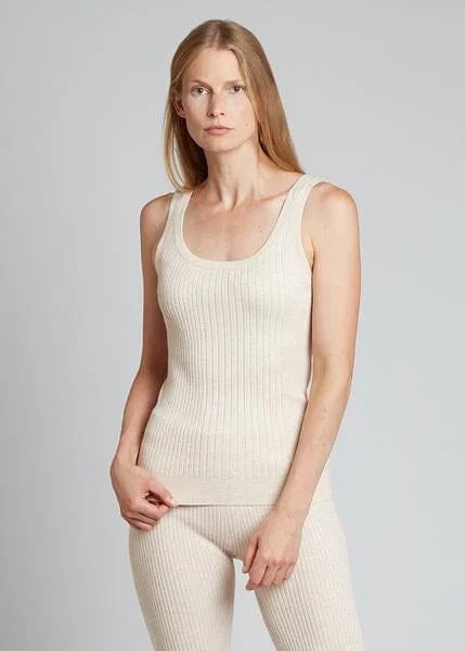 His Rib Tank - Ivory layering tank top