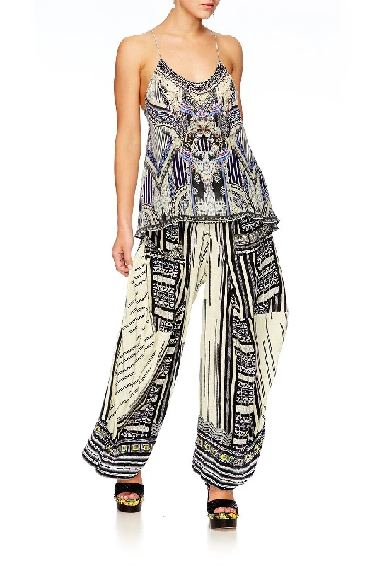 WIDE LEG TROUSER WITH POCKETS BETWEEN THE LINES Trousers cozy soft