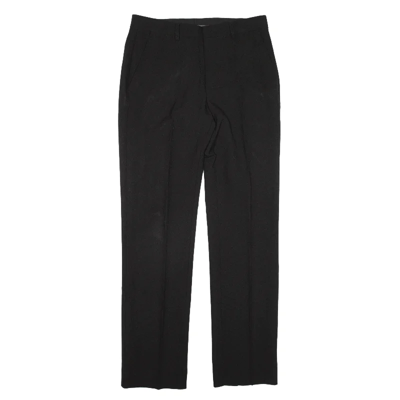 PEACOCK Trousers Black Regular Straight Womens W28 L31 Trousers Solid Black