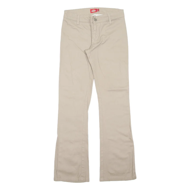 DICKIES Workwear Womens Trousers Beige Slim Bootcut W28 L30 Cropped Trousers Casual Linen DICKIES Workwear Womens Trousers Beige Slim Bootcut W28 L30 Cropped Trousers Casual Linen